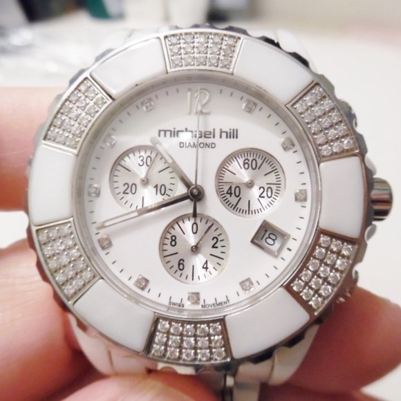 Michael Hill Other - Michael Hill Watch 3/4 CTW DIAMONDS CERAMIC